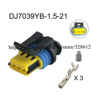 100SET DJ7039YB-1.5-21 Автомобильный провод-розетка 3-контактный Водонепроницаемый автомобильный разъем включает в себя клеммное уплотнение 12162182