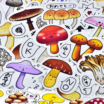 40шт креативных кавайных разноцветных наклеек с грибами, сделанных своими руками, красивые наклейки / декоративные наклейки / фотоальбомы для рукоделия