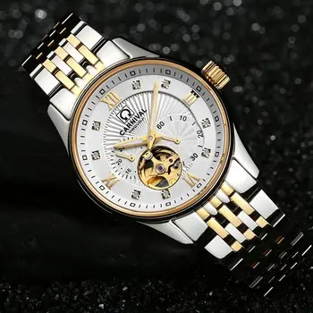 Мужские механические часы бренда Carnival с роскошным сапфировым стеклом, механизм MIYOTA, автоматические наручные часы, полые часы Reloj Hombre