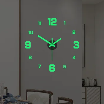 светящиеся цифровые часы EW, креативная простота, Бесшумные настенные часы 